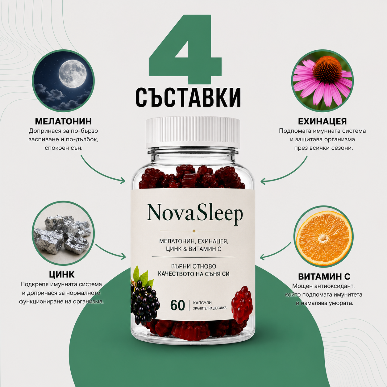 Желирани бонбони за сън